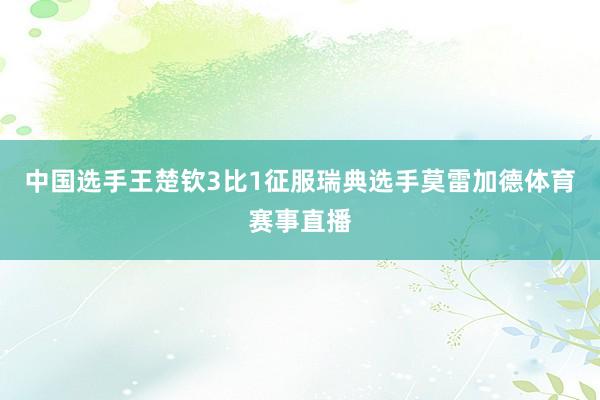 中国选手王楚钦3比1征服瑞典选手莫雷加德体育赛事直播