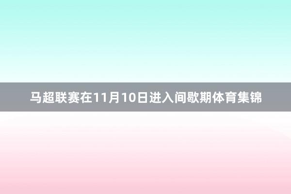 马超联赛在11月10日进入间歇期体育集锦